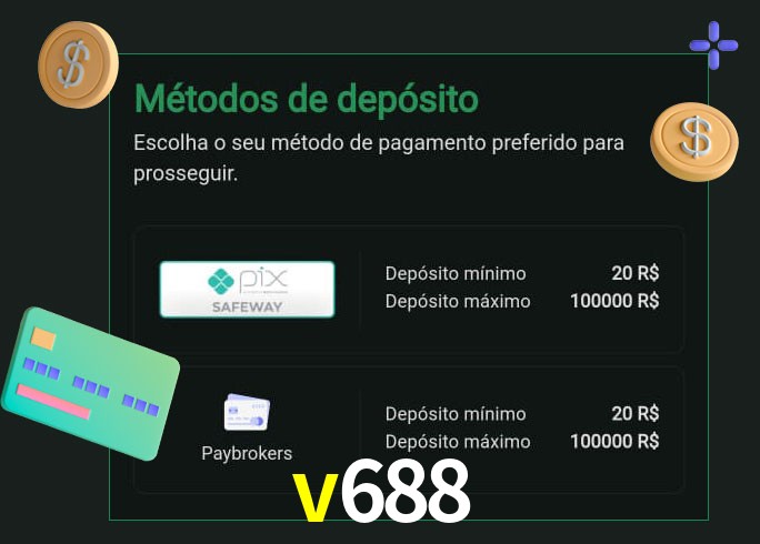 O cassino v688 oferece uma grande variedade de métodos de pagamento